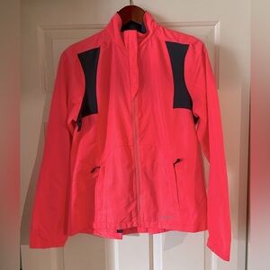 Brooks jacket I. Neon pink and black